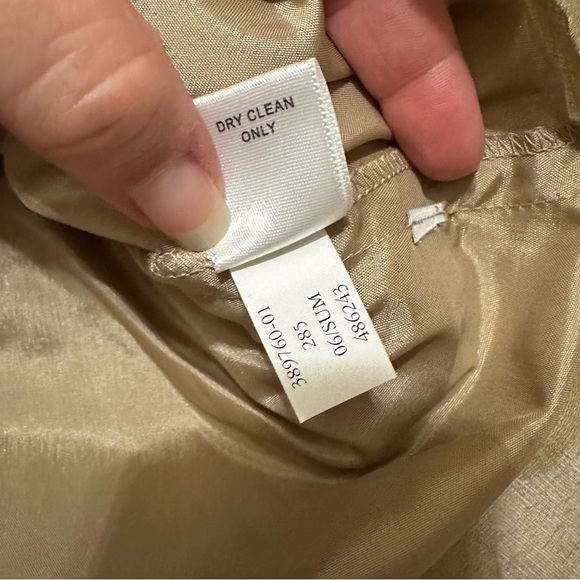 Banana Republic Skirt Womens 4 Golden Tan Linen Silk Blend Lined Career Classic - Picture 8 of 8